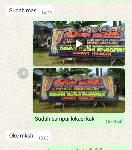 Pengiriman Papan Bunga Ganggeng Purworejo